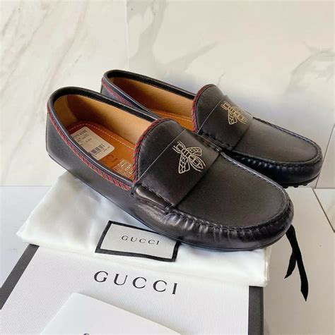 gucci kanye beekeeper leather driver|GUCCI .